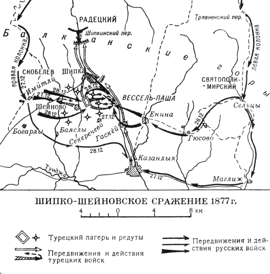 Карта русско турецкой войны 1878